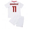 AC Milan Zlatan Ibrahimovic #11 Bortedraktsett Barn 2022-23 Kortermet (+ korte bukser)
